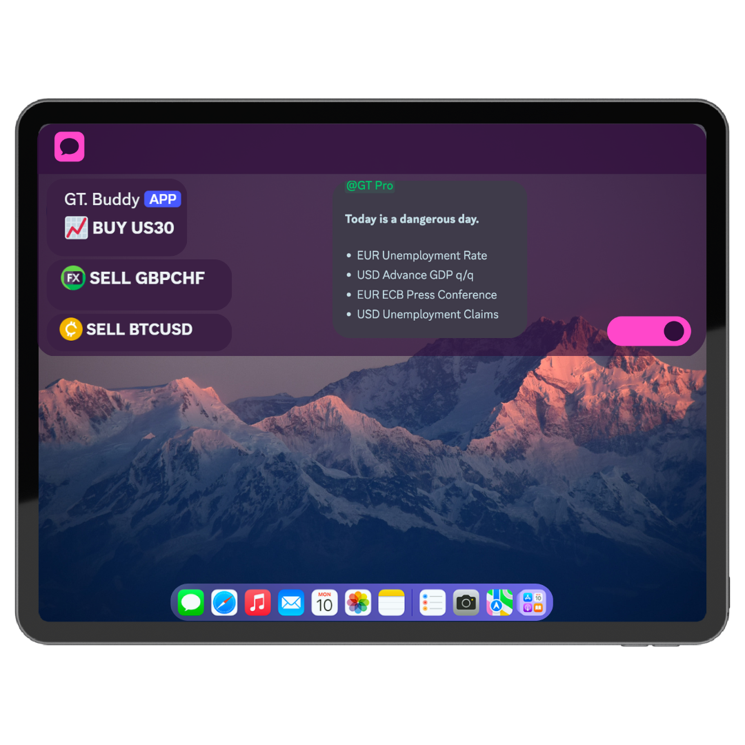 GT Trading Discord Ipad Notifications